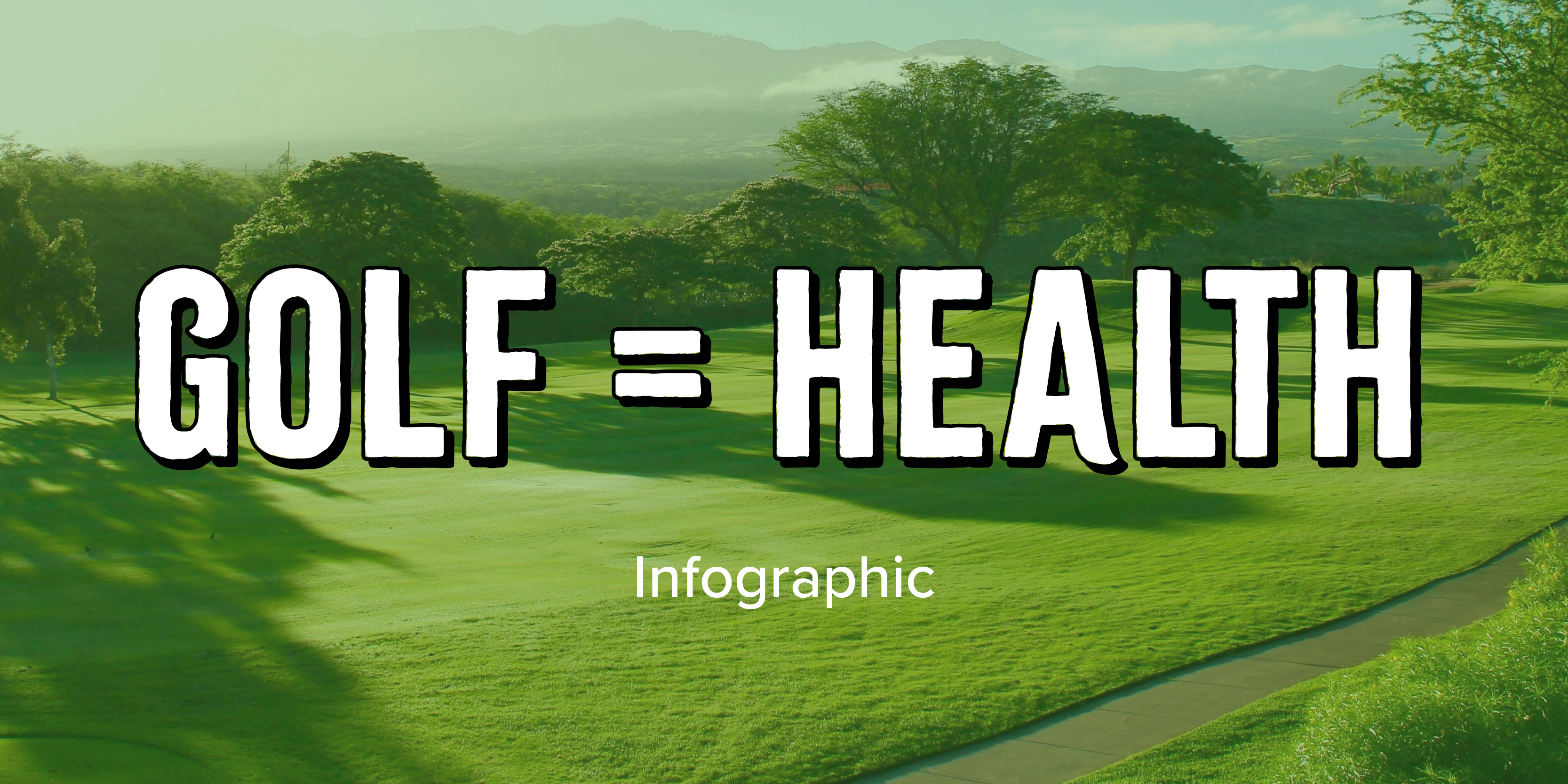 Golf = health infographic